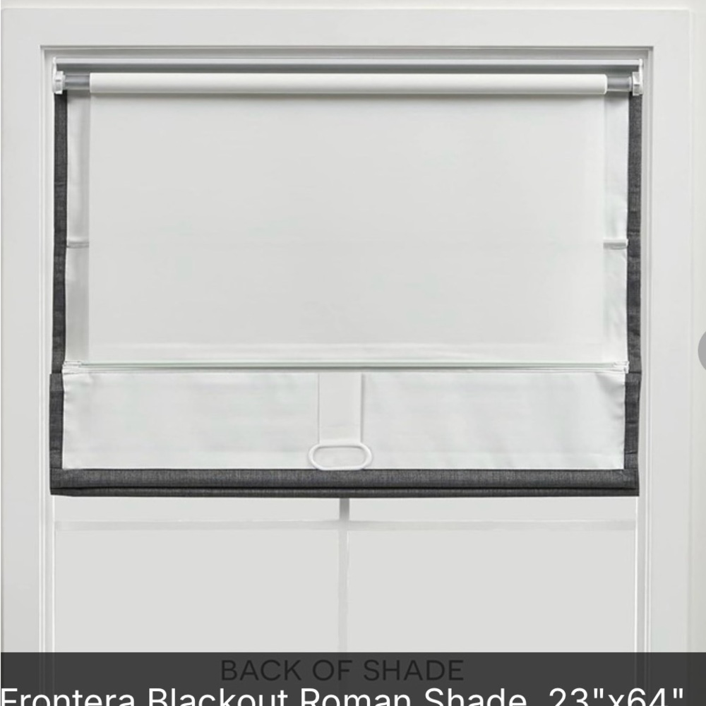 NIB Blackout Roman Shade - Navy and White - Picture 2 of 4